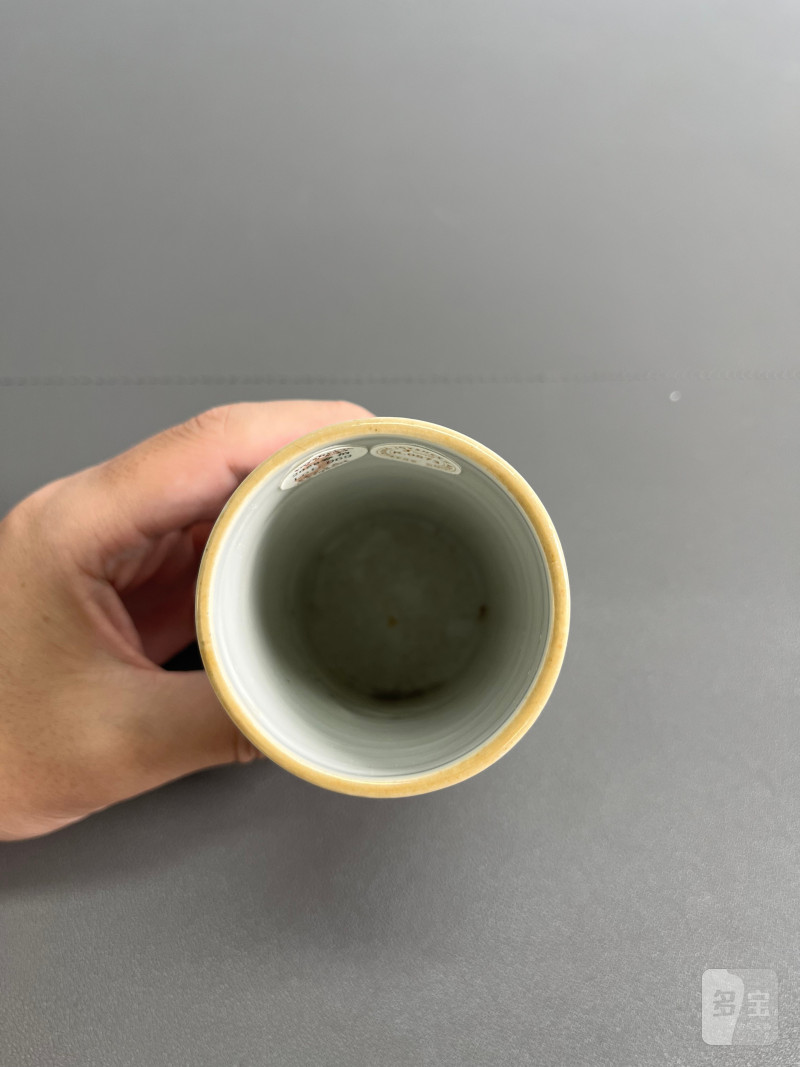 清咸丰 粉彩粉彩“无双谱”笔筒 - 图9